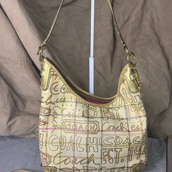 Coach Handbags - Coach Tattersall Graffiti Vintage Hobo/Crossbody Bag